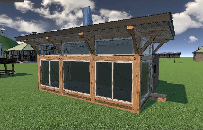 球场小屋模型