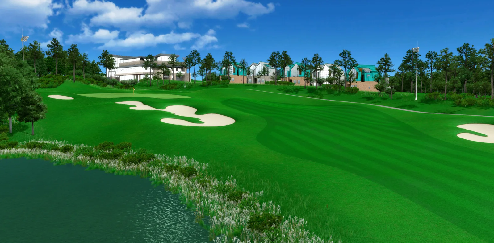 Digital environment inside a golf course