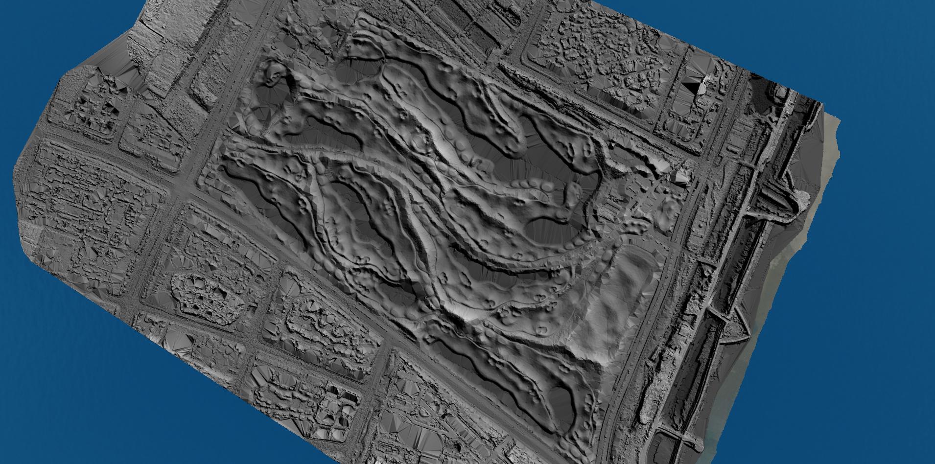 DEM gradient terrain colorization from a real project